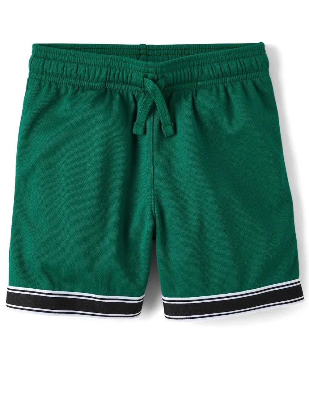 Boys Quick Dry Contrast Hem Mesh Active Shorts
